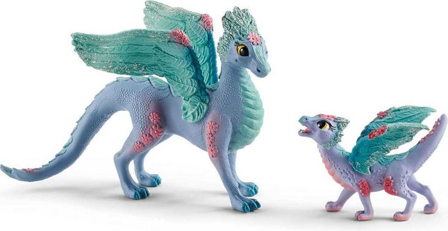 Blossom Dragon Mother And Baby Dragon Toys Playset