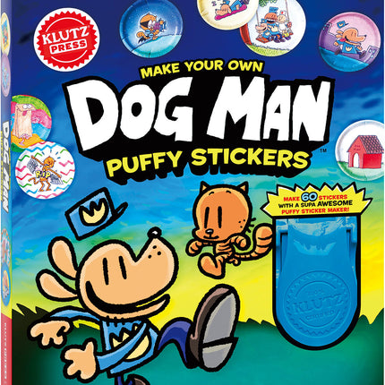 Make Your Own Dog Man Puffy Stickers