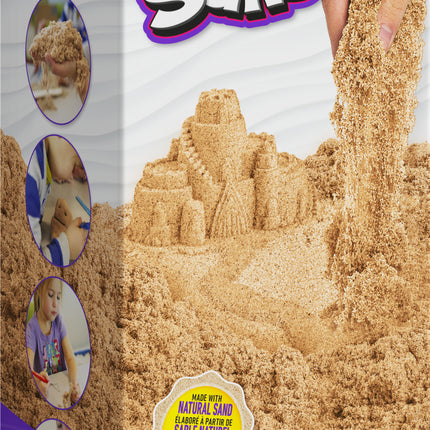 Kinetic Sand, 1kg (2.2lb) of All-Natural Brown Sensory Toys Play Sand for Mixing, Molding and Creating