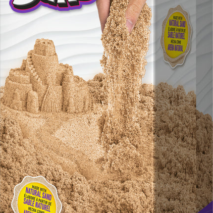 Kinetic Sand, 1kg (2.2lb) of All-Natural Brown Sensory Toys Play Sand for Mixing, Molding and Creating