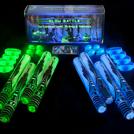 Glow Battle - Family Pack: 2-8 Player Glowing Sword Game
