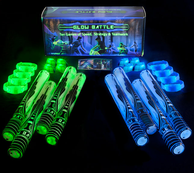Glow Battle - Family Pack: 2-8 Player Glowing Sword Game