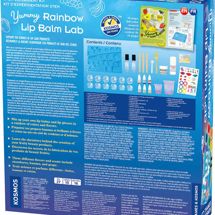 Yummy Rainbow Lip Balm Lab – DIY Science Craft Kit (EN/FR)