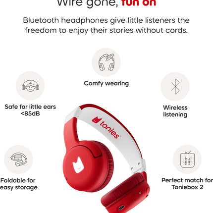 Bluetooth Headphones: Sunset Red