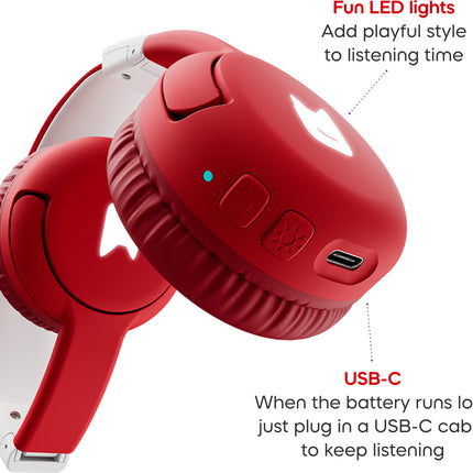 Bluetooth Headphones: Sunset Red