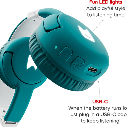 Bluetooth Headphones: Tropical Teal