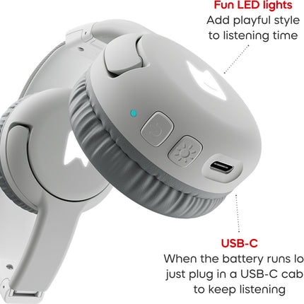 Bluetooth Headphones: Moon Gray
