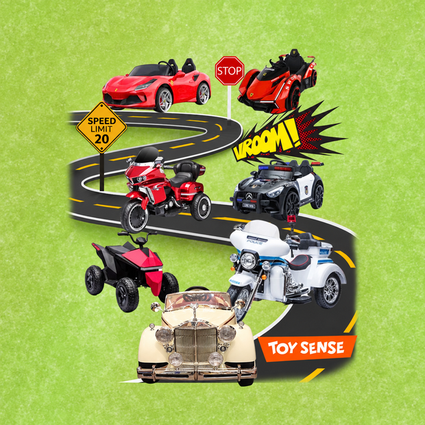 Toy Sense vehicle banner with extra space around the artwork
