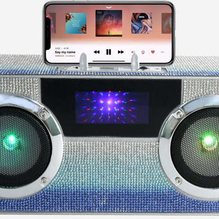 Mini Bluetooth Stereo Speakers OMBRE BLUE- Mini Bling Boombox