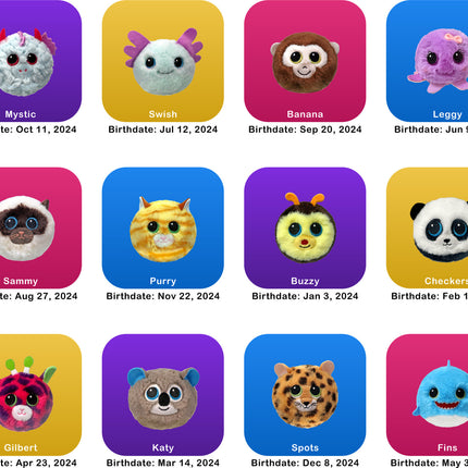 Beanie Bouncers (Checkers Panda)