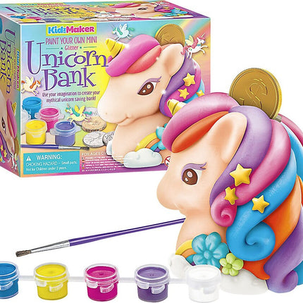 Kidzmaker - Paint Your Own Mini Glitter Unicorn Bank