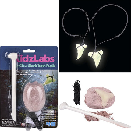 Kidzlabs - Dig Glow Shark Tooth Fossils