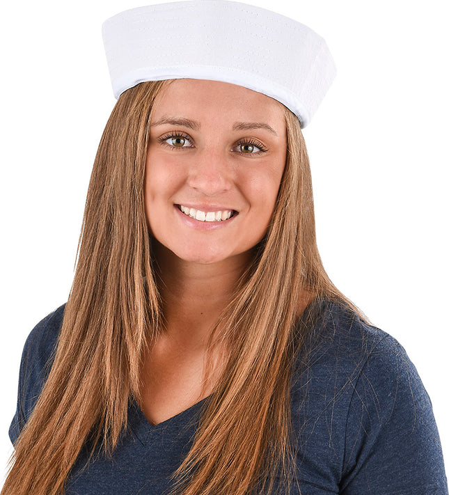 Large White Sailor Hat
