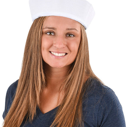 Large White Sailor Hat