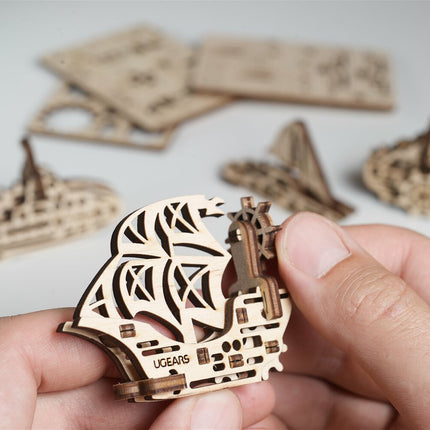 Ugears U-Fidgets Ships (4 Pcs)