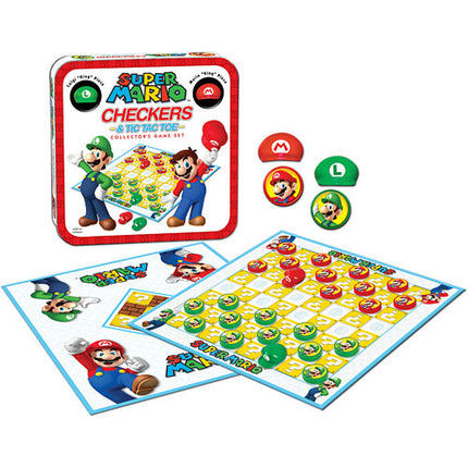 Super Mario - CHECKERS/TIC TAC TOE COMBO