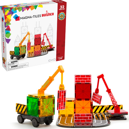MAGNA-TILES Builder 32-Piece Magnetic Construction Set, The ORIGINAL Magnetic Building Brand