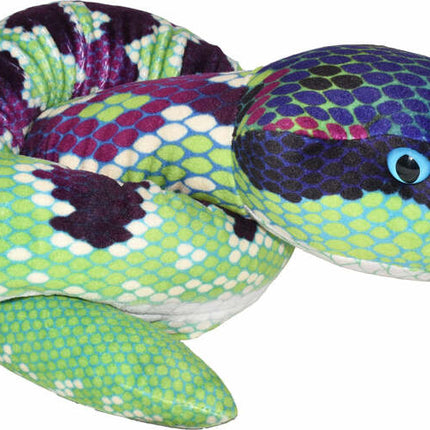 Green Purple Snake Stuffed Animal - 54"