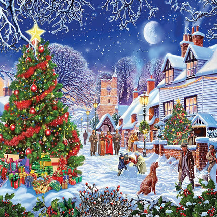 Village Christmas Tree - 1000 Piece - White Mountain Puzzles