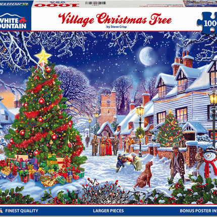 Village Christmas Tree - 1000 Piece - White Mountain Puzzles