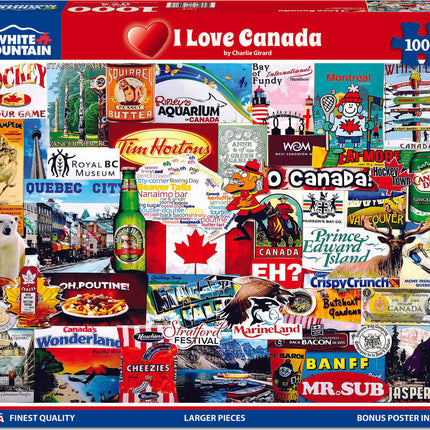 I Love Canada - 1000 Piece - White Mountain Puzzles