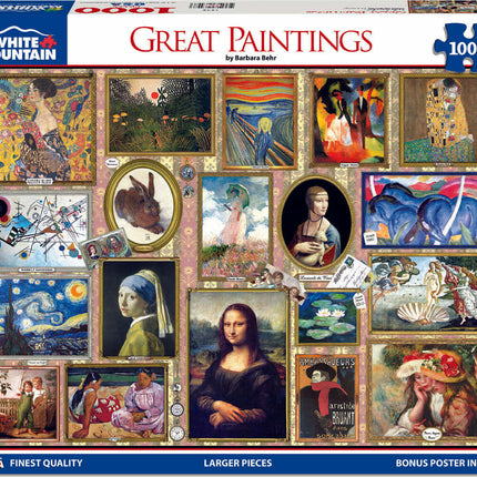 Great Paintings - 1000 Piece - White Mountain Puzzles