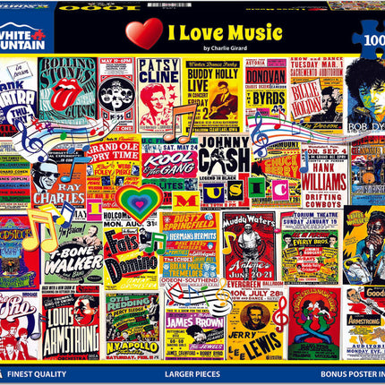I Love Music - 1000 Piece - White Mountain Puzzles