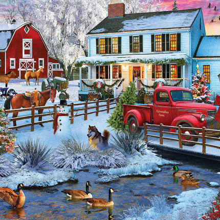 Christmas on the Farm - 1000 Piece Jigsaw Puzzle