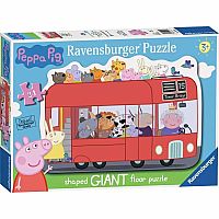 Peppa Pig London Bus Giant Floor Puzzle - Ravensburger