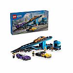 City: Car Transporter Truck with Sports Cars