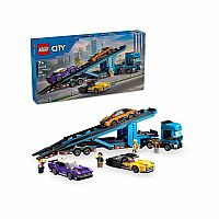 City: Car Transporter Truck with Sports Cars