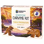 T-Rex & Triceratops Soapstone Carving Kit