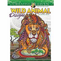 Creative Haven - Wild Animal Designs Coloring Book