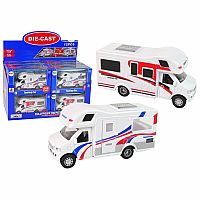 Die Cast 5 Inch Pullback RV Touring Car - Assorted 