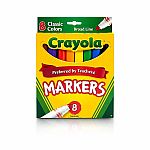 8 Broad Line Markers - Classic Colours