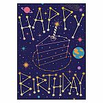 Astrological Cake Foil Birthday Card