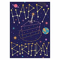 Astrological Cake Foil Birthday Card