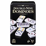 Double Nine Dominoes in Tin