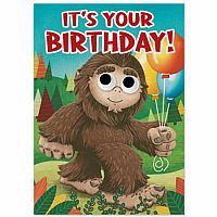 Sasquatch Googly Eyes Birthday Card