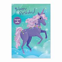 Purple Unicorn Birthday Card Scratch & Sniff