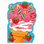 Scratch & Sniff Strawberry Ice Cream Birthday Card  