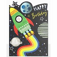 Rocket Ship Happy Birthday Card  