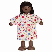 Mom Dollhouse Figure - Dark Skin Tone