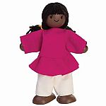 Girl Dollhouse Figure - Dark Skin Tone