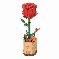 Modern Wooden Puzzle - Red Rose