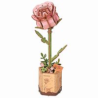 Modern Wooden Puzzle - Pink Rose