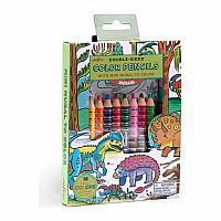 Mini Dinosaur Mural with Double Sided Color Pencils