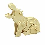 3D Classic Wooden Puzzle - Hippo