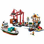 City: Seaside Harbor with Cargo Ship