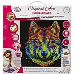 Crystal Art Medium Framed Kit - Colorful Wolf